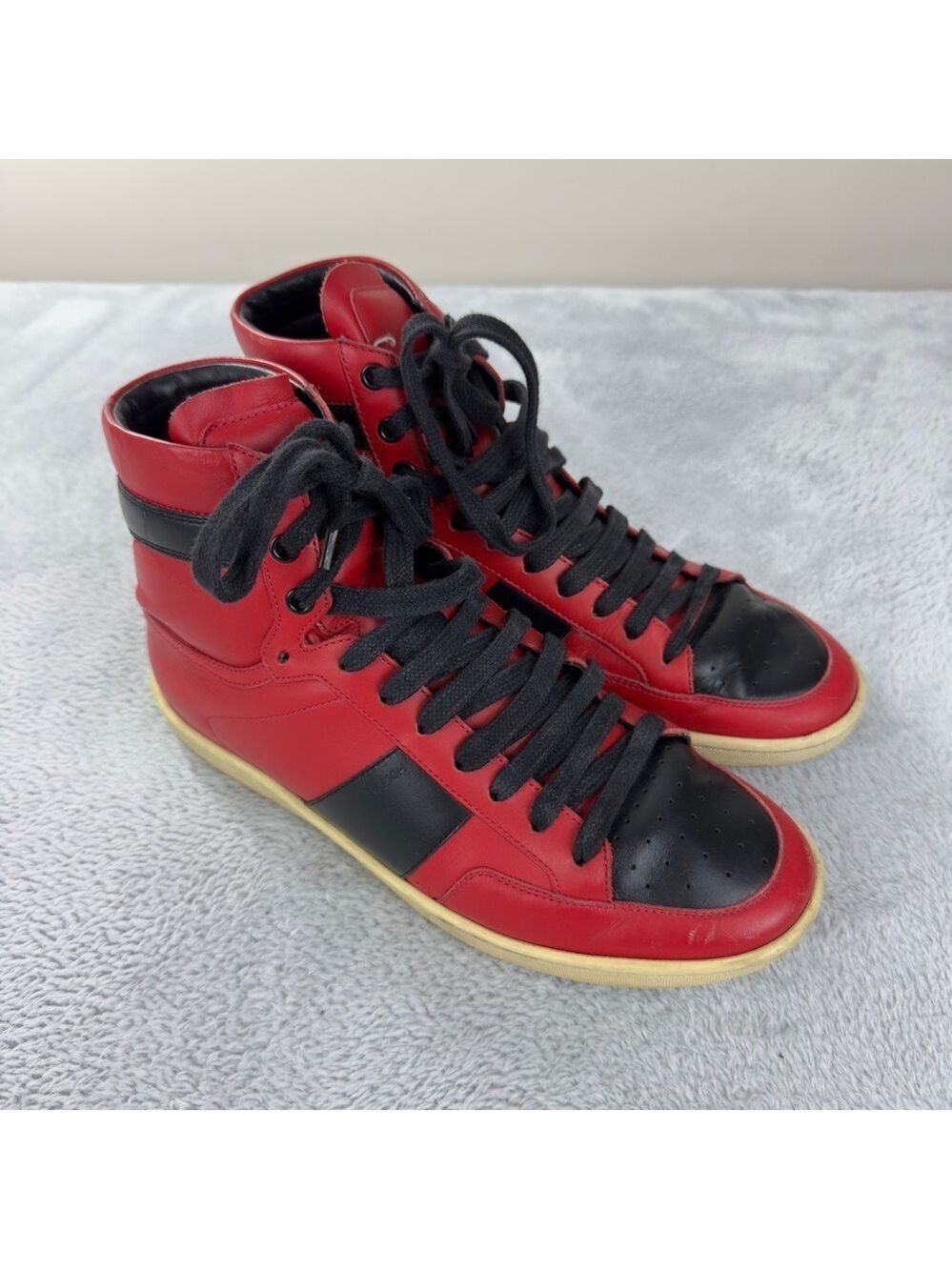 Saint Laurent Paris Men's Leather SL/10H Sneakers Size 7